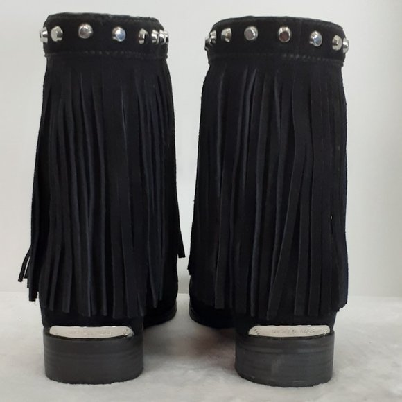 Michael Kors Billy Suede Studded Fringed Bootie - NWOB - Picture 8 of 13